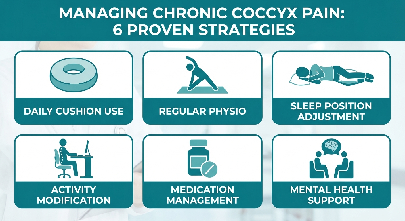 Managing chronic coccyx pain — 6 proven long-term strategies