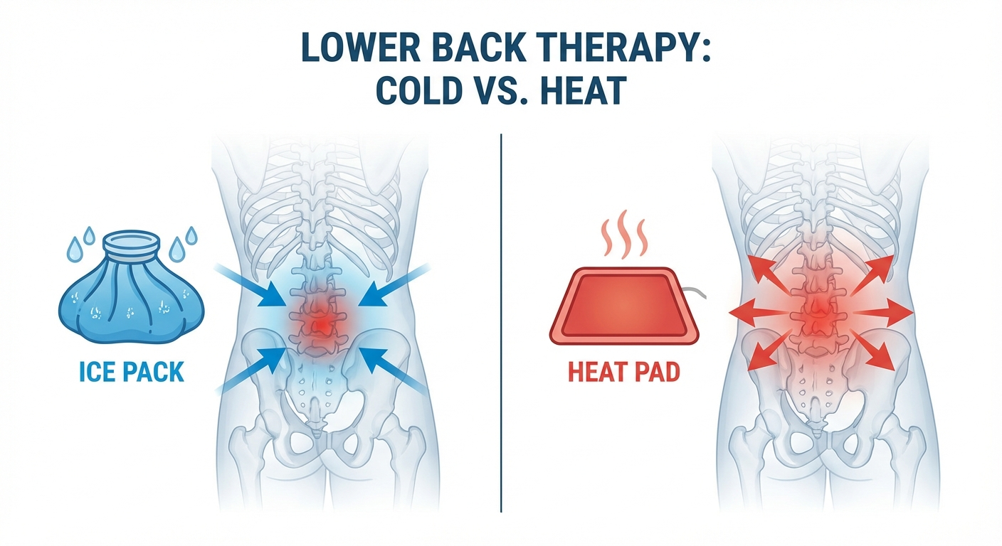 Ice pack and heat pad for coccyx pain relief comparison